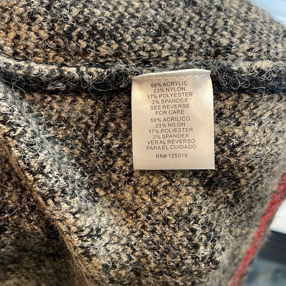 Joseph A. Textured Knit Sweater in Black and Tan Size M - Picture 3 of 6